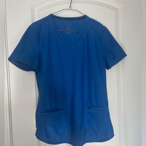 Set top and bottom Cherokee form scrubs blue.